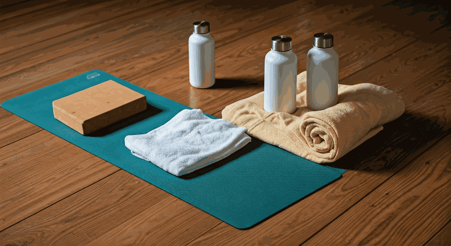 Bottles and towels
