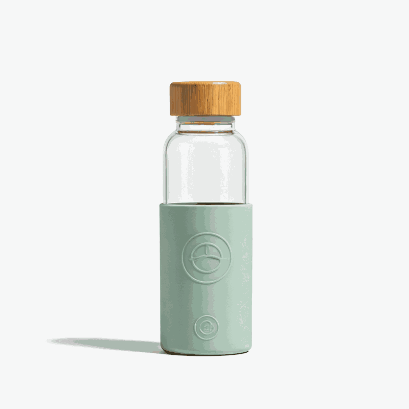 Glass Water Bottle — 18oz with Sleeve